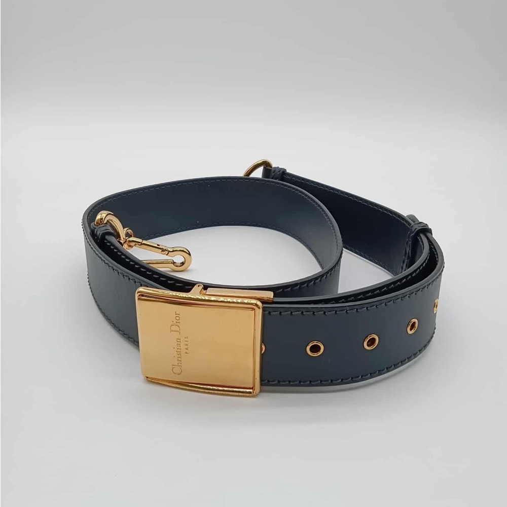 Dior Monogram Blue and Gold Clutch - Picture 8 of 16